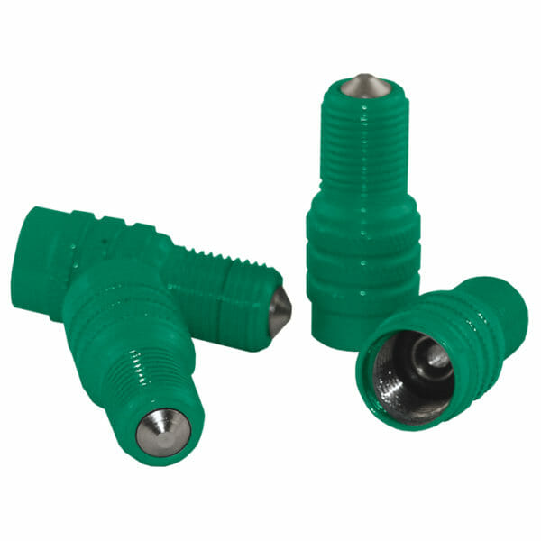 Green Double Seal Valve Caps